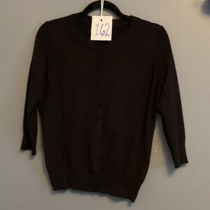 #162 Cyrus Black Women's Cardigan 3/4 sleeve Sz medium ptp 20
